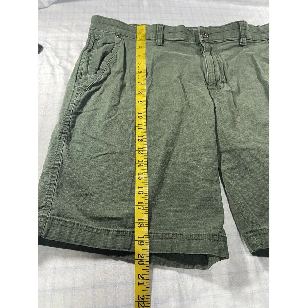 Weatherproof Men's Cargo Shorts Size 38 Ivy Green Cotton Stretch Ripstop